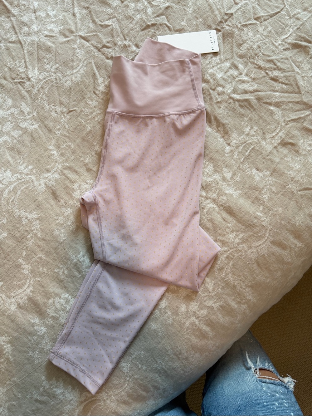 ALLFENIX Pink High-Waist Leggings, Large